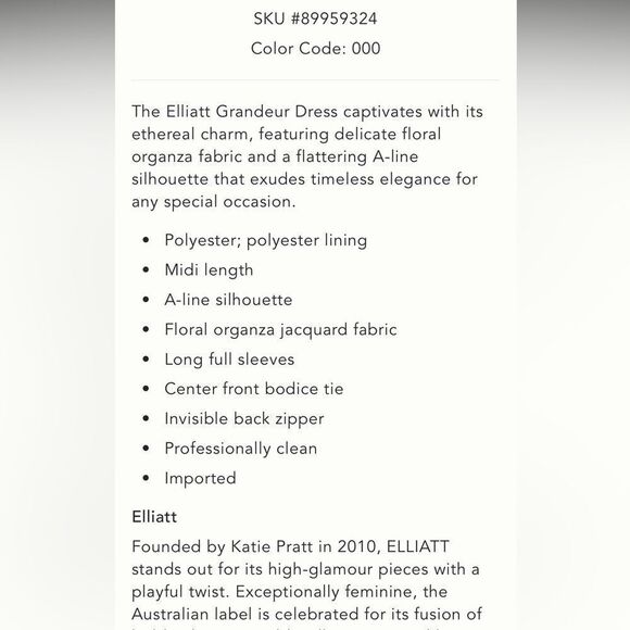 Elliatt Grandeur Long-Sleeve Floral
Organza A-Line Midi Dress/ size L - Picture 12 of 12